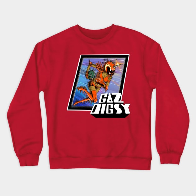 Gaz Digsy background Crewneck Sweatshirt by Ladycharger08